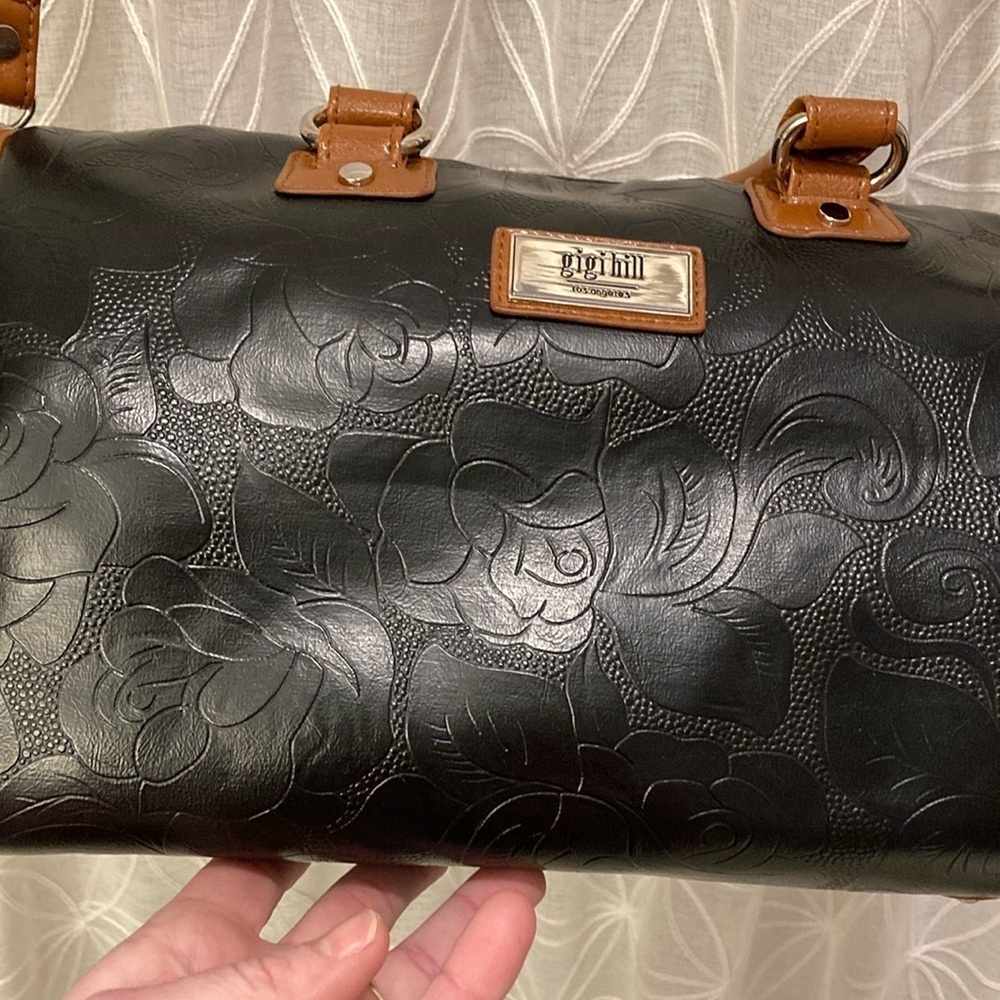 Gigi Hill Bag with Brown Leather Accents and Adjustable Strap - Picture 3 of 15
